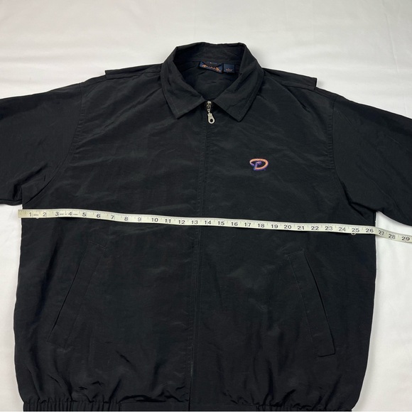 Vtg Arizona Diamondbacks Mens Harrington Windbreaker Jacket Large 90s Black B1 - Picture 5 of 6